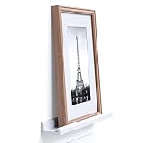 Boston Country Moulding Style Floating Wall Ledge Shelf for Pictures and Frames 22 Inches Long , White