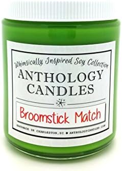 Broomstick Match Candle - Anthology Candles, Harry Potter Candle, Book Candle, 8oz Jar