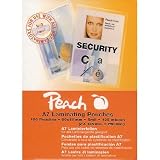 100 Stk. PEACH Laminierfolientaschen A7, 80 x 111mm, 2x 125 mic, Hochglanz