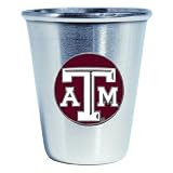 Set of 2 Texas A&M Texas Aggies Stainless Shot Glass - NCAA College Athletics - Fan Shop Merchandise