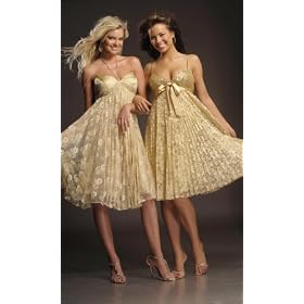 Buy 052 Sexy Gold Sequin Lace Satin Short Gown by Cinderella