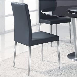 Dawn Side Chair in Black [Set of 2] by 