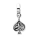 Sterling Silver SimStars Reflections Spades Dangle title=