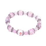 Bracelet - B262 - Fire Polished Glass Beads - Stretch ~ Pink