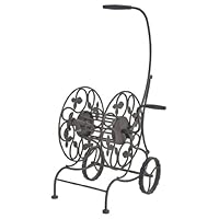 Ames True Temper 2397400 Decorative Metal Hose Cart With 100-Foot Hose Capacity
