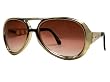 Fun and Funky "Burning Love" Elvis Sunglasses - Gold with Brown Gradient Lenses Fun and Funky "Burning Love" Elvis Sunglasses - Gold with Brown Gradient Lenses