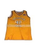 Yellow No. 41 Game Used Michigan Tech Russell Basketball Jersey