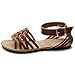Ollio Women's Shoe Ankle Strap Gladiator Flat Sandal