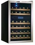 Danby DWC283BLS 3.5-Cu.Ft. 30-Bottle Free-Standing Wine Cooler, Black/Stainless