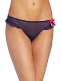 Betsey Johnson Women's Stretch Mesh Ruffle Thong