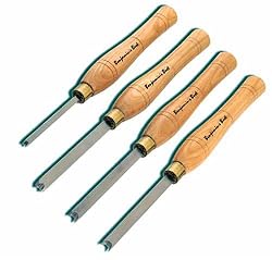 PSI Woodworking LCBEAD4 4 Piece HSS Bead Cutting Lathe Chisel Set