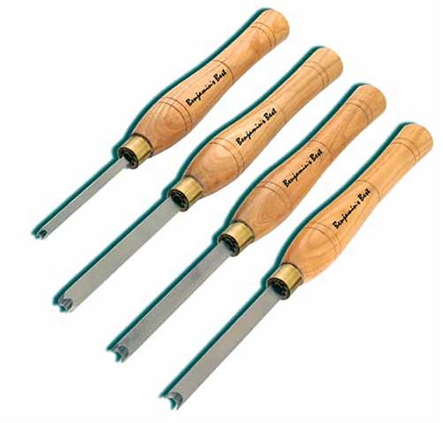 PSI Woodworking LCBEAD4 4 Piece HSS Bead Cutting Lathe Chisel Set
