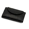 Portemonnaie Mini Wallet Geldbeutel Geldb�rse echtes Leder 9 x 5.5 x 1 cm in schwarz
