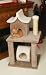 Pet Supplies : Cats Pagoda House : Color OYSTER : Size ONE SIZE