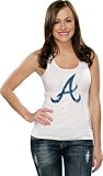 Atlanta Braves Women's White Scoop Neck Tunic Length Tank