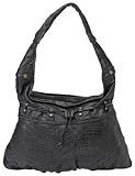 Embassy™ Italian Stone™ Design Genuine Leather Jumbo Purse with Antique Hardware