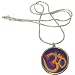 Religious Pendant with Chain Sterling Silver Jewelry Dia 1.25 inches