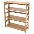 Flip-Flop 3 Shelf Folding Bookcase - Medium Oak