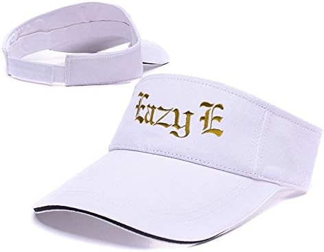 ZHHUA Eazy-E Logo Adjustable Embroidery Tennis Golf Hat Sun Visor Cap White