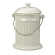 RSVP International White Stoneware Compost Pail 3.0-qt.