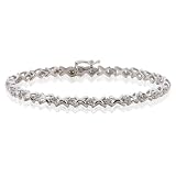 10K White Gold 1/4 (.25) ct JK Diamond Tennis Bracelet