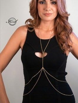 20PCs Lot Rihanna Sexy double Body Chain Bikini Chain 18K Gold Cross Tassel Chain Women Body Jewelry beach jewelry