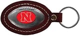 NCAA Nebraska Cornhuskers Leather Football Key Tag