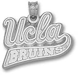 UCLA Bruins Solid Sterling Silver Script ''UCLA'' Bruins Pendant