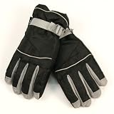 Women's Waterproof & Thinsulate 2-Tone Ski/Snowboard Gloves - Medium - Black