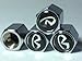 Nissan Infiniti Black Anti-theft Car Wheel Tire Valve Stem Caps