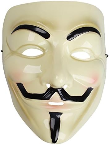 Masquerade V for Vendetta Facial Mask For Fancy Dress Masked Ball--yellow