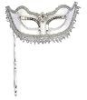 Silver Mask with Stick
