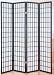 Kitchen & Housewares : 4 Panel Black Oriental Shoji Screen / Room Divider
