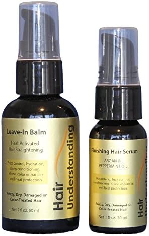 Leave-In Conditioner Balm and Finishing Serum Kit - Heat Activated Hair Straightening