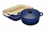  : Le Creuset Cast Iron and Stoneware Gift Set, 3 Piece, Graded Blue