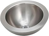 Elkay Asana Collection VESSEL16SMS 16 Single Bowl Stainless Steel Lavatory Vessel Sink with 18-Gauge, 6 Bowl Depth and 1-1/2 Drain: Mirror Finish Ledge