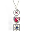 Heart, Spiral and Flower Necklace from the Artazia Collection #207 HN
