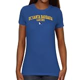 NCAA UC Santa Barbara Gauchos Ladies Team Arch Slim Fit T-Shirt - Royal Blue