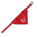 Trixie Nylonhalsband mit Tuch, Fleece, bestickt, S-M: 30-38 cm/20 mm, rot