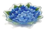 Peggy Karr 11-inch Glass Hydrangea Flower Bowl