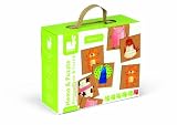 Janod J02908 Wooden memory Game and Puzzle Farm
