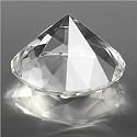 White Diamond Shape Paperweight