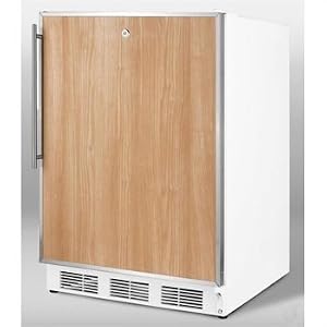 Summit: ALB751LIF 24'' Compact All-Refrigerator with Adjustable Wire Shelves, Automatic Defrost, Int