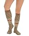 Womens Print Knee Hi Socks Cashmere Virgin Wool blend Color Options