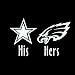 Cowboys Saints Steelers Eagles Redskins Raiders Ravens Packers Car Window Sticker Decal White His/hers Big