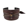 Brown Distressed Leather Strap Bracelet Wristband