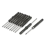 uxcell　プラスドライバービット　メタル　グレー　60mm長　1.6mmヘッドサイズ　5mmラウンドシャンク径　10本入り