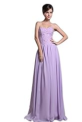 Strapless Backless Off the Shoulder Sleeveless Charmeuse/Chiffon Evening Dress 