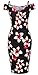 HOMEYEE Women's Vintage Elegant Printed Floral V-Neck Sling Dress B309
