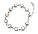 Bracelet - B115 - Round CZ Crystal Link ~ Clear AB (Irridescent)